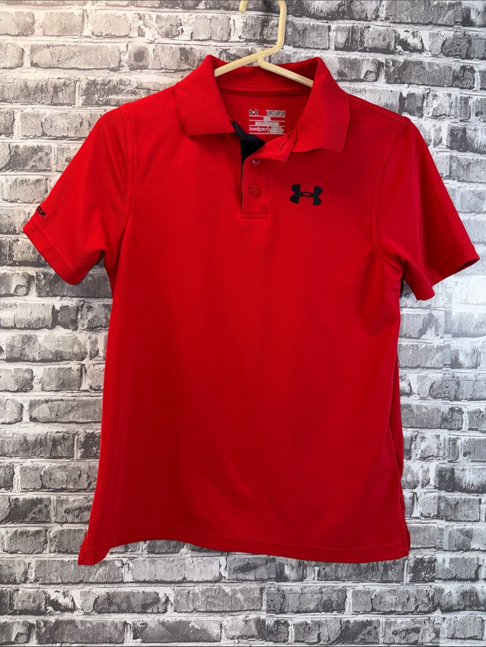 Under Armour Red Polo with Black Logo